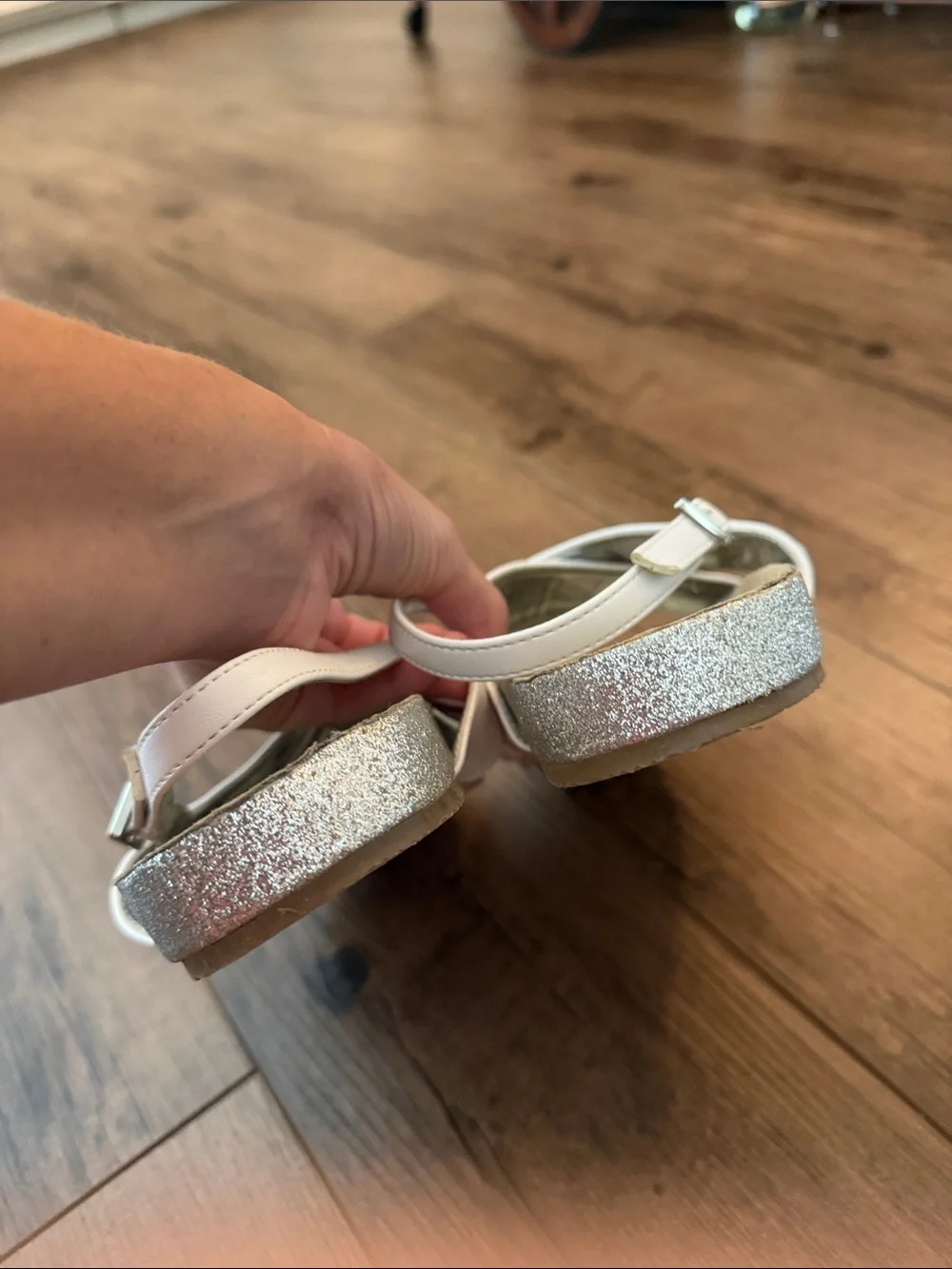 Sam Edelman White Kids' Bethel Kandi Sandals with Metallic Heart Accents